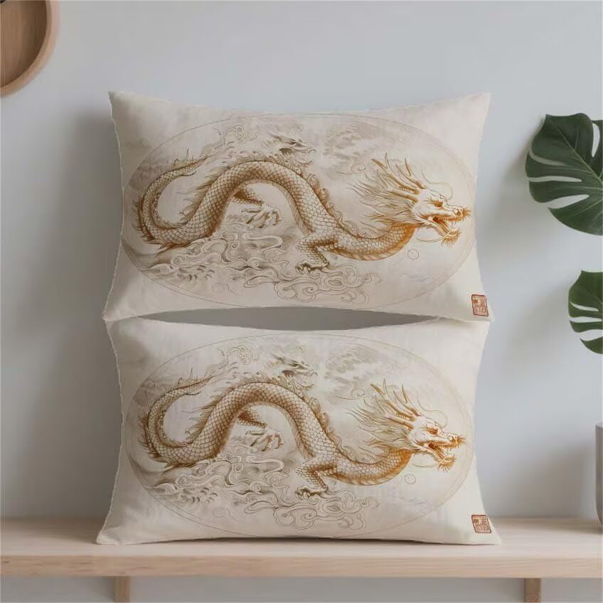 Housse coussin extérieur 80x100 lin imperméable rétro - 2