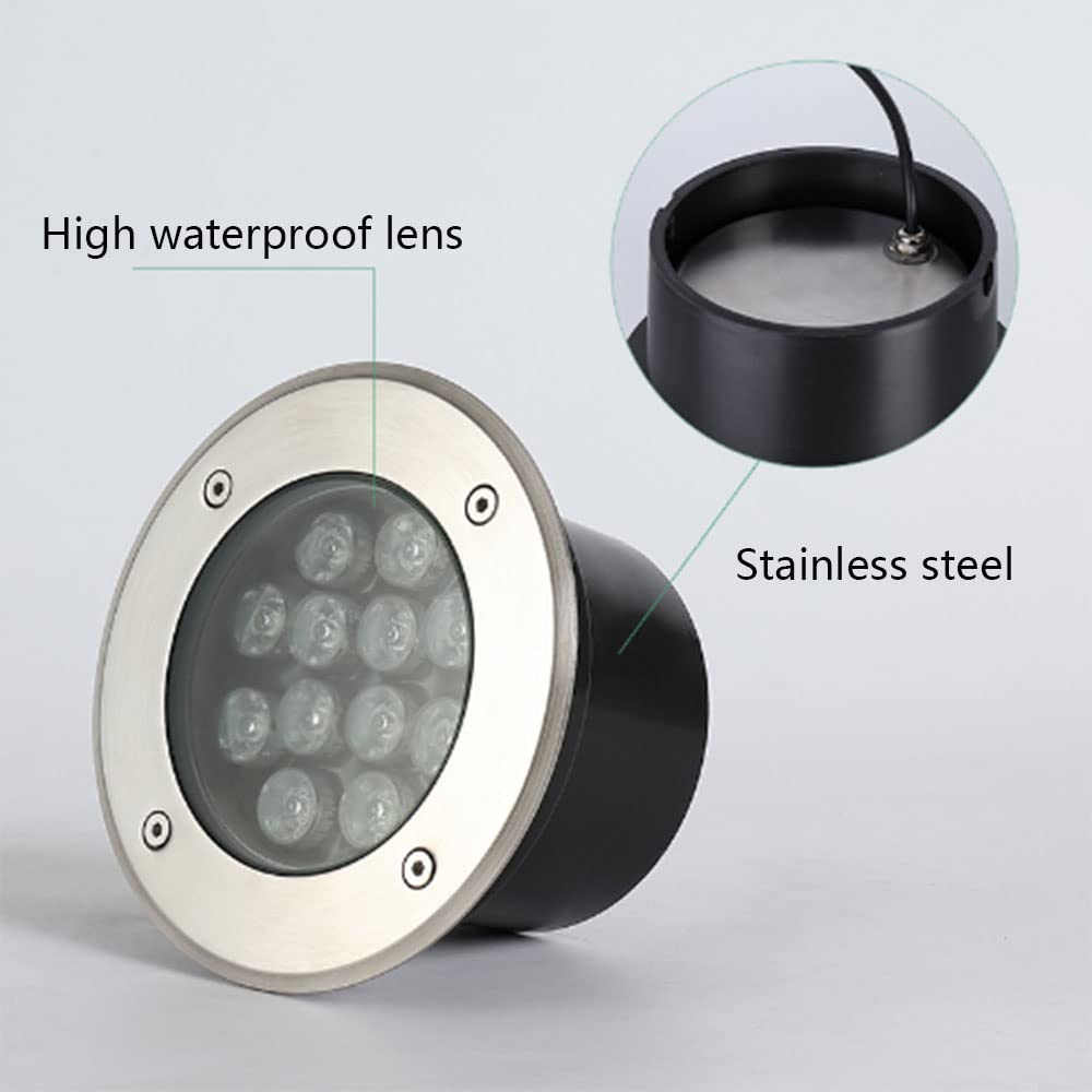 Faretto a LED per Piscina Impermeabile IP68, Lampada da Paesaggio a Luce Notturna, luci subacquee in Acciaio Inossidabile per fontane, stagni, acquari, Piscine (3W/6W/12W/15W)