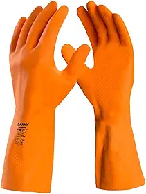 Danny Luva De Látex Reforçado Laranja Max Orange -