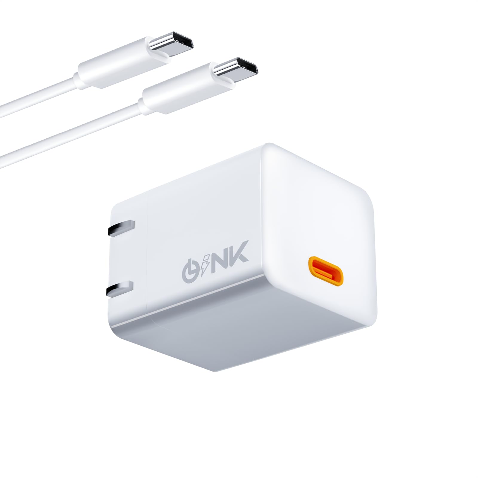 30W Fast Charging USB C Charger Block, Foldable Compact USB Wall Charger, Universal Power Adapter for iPhone 15/14/13 Pro Max, iPad Pro/Air, Airpods, Samsung(Fast Charging Cable Included)