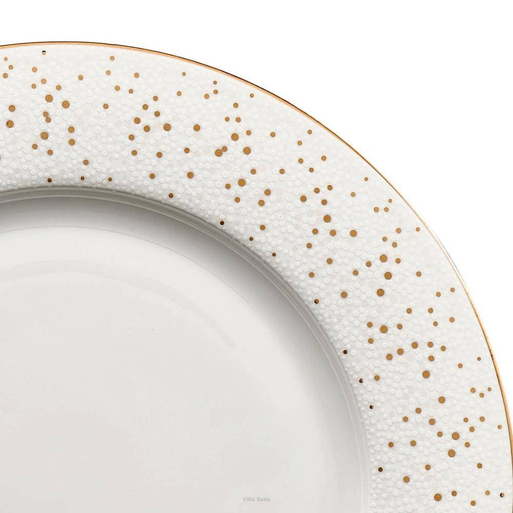 VILLA ITALIA Zestaw filiżanek do kawy Serwis kawowy porcelanowy na 12 osób 39 elementów Filiżanki ze spodkami Talerzyki deserowe Dzbanek do herbaty Cukiernica Mlecznik DIANA DS101