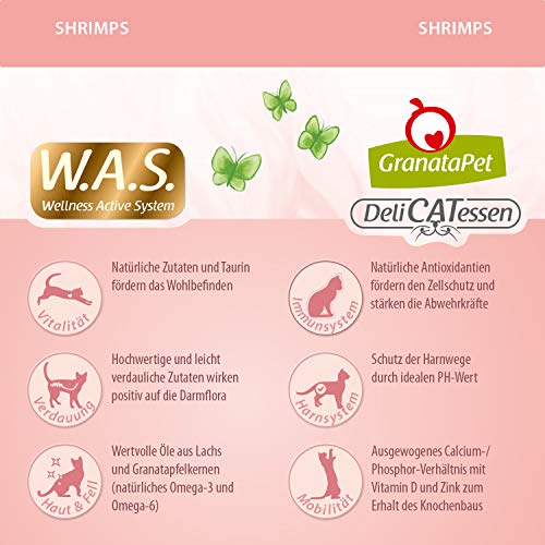 GranataPet DeliCatessen Shrimps Adult, Trockenfutter für Katzen, schmackhaftes Katzenfutter, Alleinfuttermittel ohne Getreide & ohne Zuckerzusätze, 1,8 kg