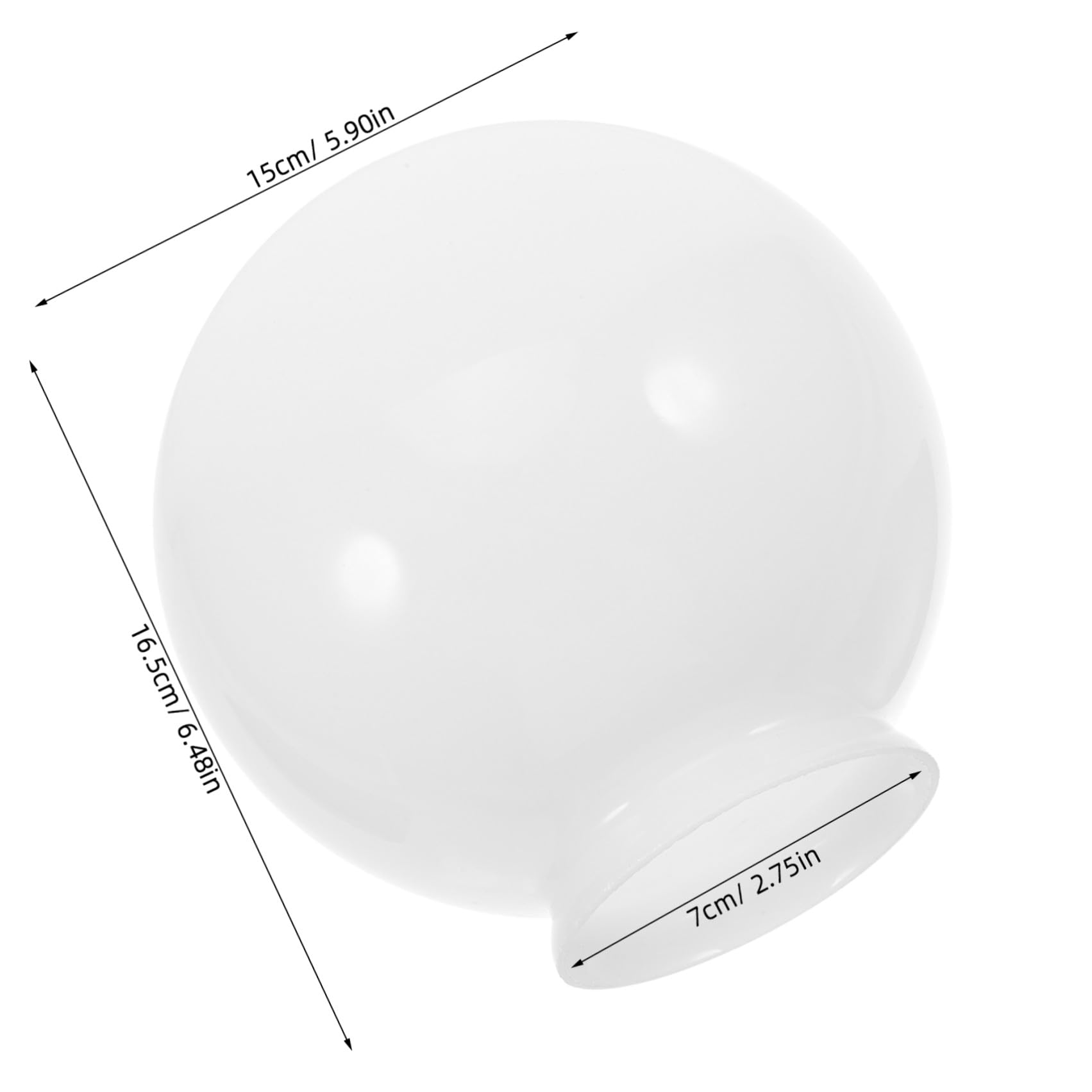 HEALLILY Plafoniere Ricambio Ventilatore Soffitto Paralume in Vetro Sferico Bianco per Lampada da Soggiorno, Luce Diffusa Morbida e Riduzione Dell'abbagliamento