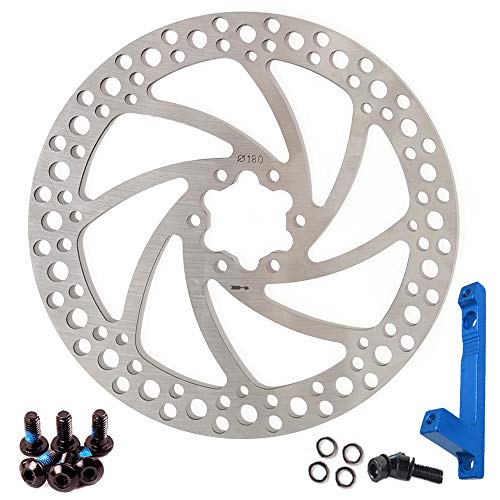 Bucklos Us-Stock 180Mm/203Mm Mountain Bike Rotor Pm/Is Disc Brake Caliper Mount Adapter Kit, Stainless Steel Bicycle Disc Brake Rotors With 6 Bolts, Fit Road Bike Mtb Bmx #TOP7