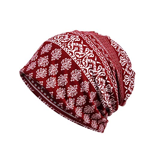 Amorar Damen Baumwolle Elastisch Longbeanie Kopftuch Schal Turban Headwear Chemo Beanie Schal Headwear Kappe Schal für Krebs, Chemo, Haarausfall Cover