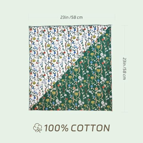 23"x23"Cotton Bandana,Head Scarf for Women Hair,Hair Scarf,Protective Coverage,Fashion Head Wrap2