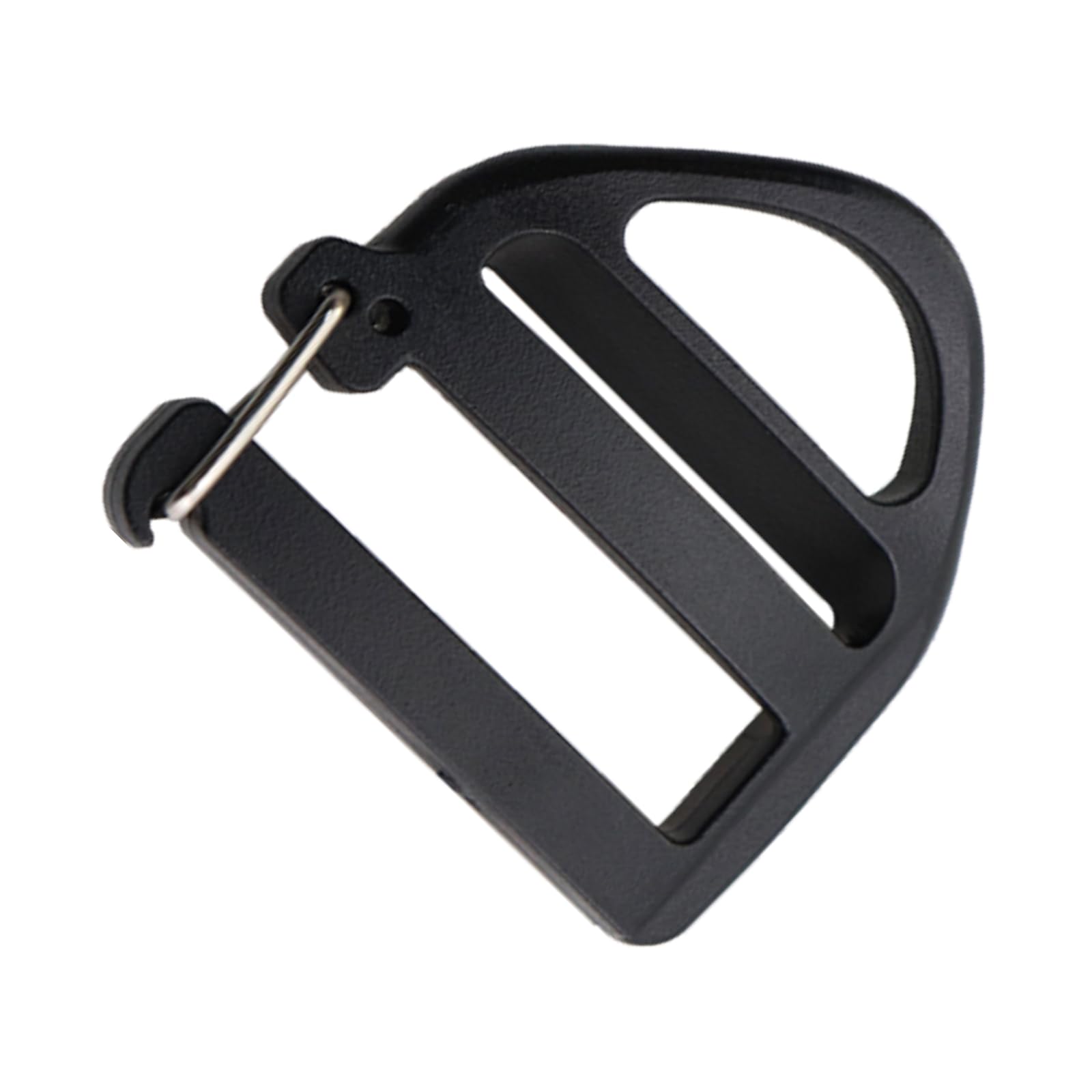 12 piezas de diámetro interior de 25 mm, negro, multifuncional, plástico, gancho abierto, clip de cincha, gancho de mochila, gancho de cierre abierto, hebilla deslizante ideal para ajustar