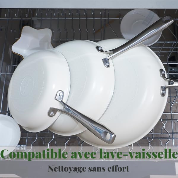 Poêle céramique sans PFAS inox pour cuisiner sainement sans coller