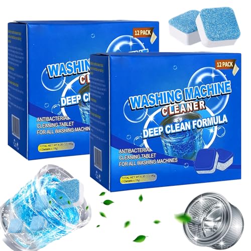 Opiniones de linea del tiempo de la lavadora del mes. 41 Limpiador de Lavadoras 24 Piezas,Tabletas de Lavado para Lavadoras, Limpieza y Desodorización Totalmente Automáticas Adecuadas para Lavadoras de Tambor y Lavadoras de Carga...