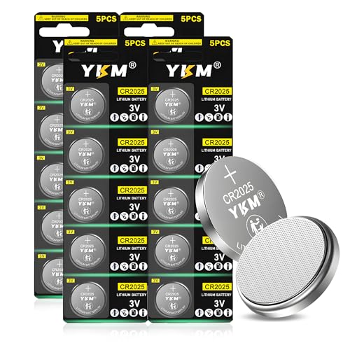 Baterías de Litio CR2025 YKM Pack 20 Unidades 3V