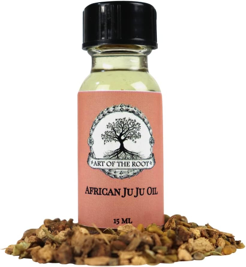 Art of the Root African JuJu Oil 1/2 | Handmade with Herbs & Essential Oils | Power, Potency and Enhancing Rituals | Hoodoo Wiccan Pagan Conjure