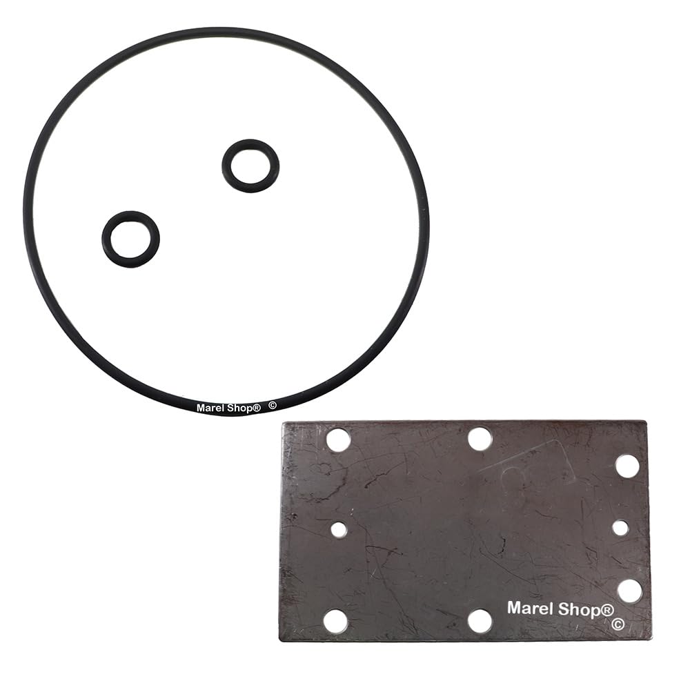 Marel Shop® - Kit Guarnizioni 1 Esterna 2 Interne + Piastrina Intermedia per Caldaia Macchine Caffè compatibile con Frog Didiesse