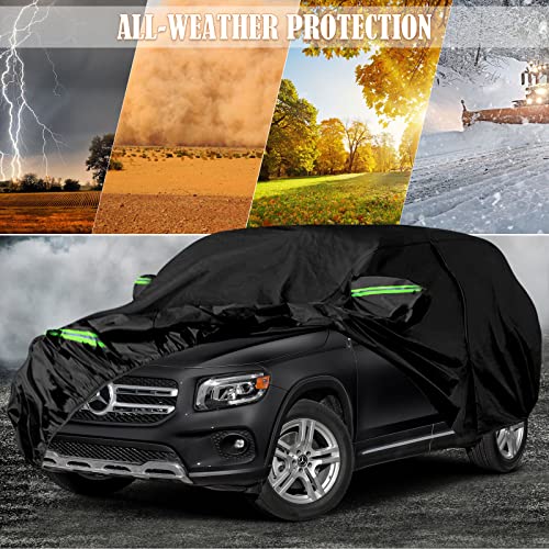 Waterproof Car Covers Replace for 2019-2025 Mercedes-Benz GLB, 6 Layers All Weather Car Cover with Zipper Door & Windproof Bands for Snow Rain Dust Hail Protection(GLB) by sportuli - Image 5