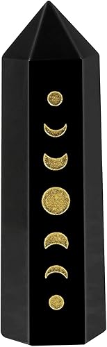 Cheungshing Lapislázuli - Varita hexagonal de cristal para curación de chakras Reiki para escritorio en casa oficina azul 27 x 09 pulgadas