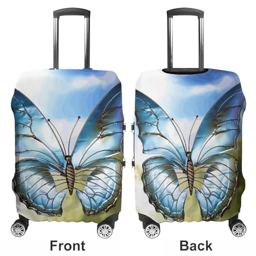 Travel Luggage Cover Suitcase Protector Personalized Beauty Butterfly Elastic Washable Stretch Suitcase Protector Anti-Scratch Travel Suitcase Cover Fit 18-32 Inch Luggage3