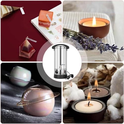 Derretidor de cera 8/10/12/15/25L - Bico de despejo rápido + controle de temperatura de 26.7-100 °C,