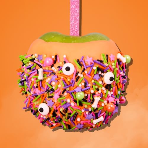 Image of Fancy Sprinkles House of Horrors Sprinkle Set | Halloween Sprinkles with Pumpkins, Bats, Eyeballs & Bones | Halloween Cake, Cupcake & Cookie Decorating | Halloween Gift | 4 Pack (0.5c)
