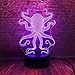 Produktbild 3D Illusion Nachtlicht Bluetooth Smart Control 7 & 16M Farbe Mobile App Led Vision Unterwasserwelt Fischhai Octopus Whale Decor Schreibtisch Tisch Kind Weihnachten Geburtstag