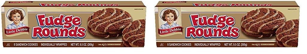 Little Debbie Fudge Rounds, 9.5 Oz (Pack of 2) - Chocolate - 9.50 Ounce (Pack of 2)