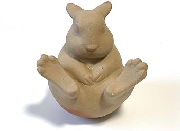 Amazon.co.jp: 作家物 陶芸家 藤原康 備前焼 卯置物 兎 うさぎ ウサギ