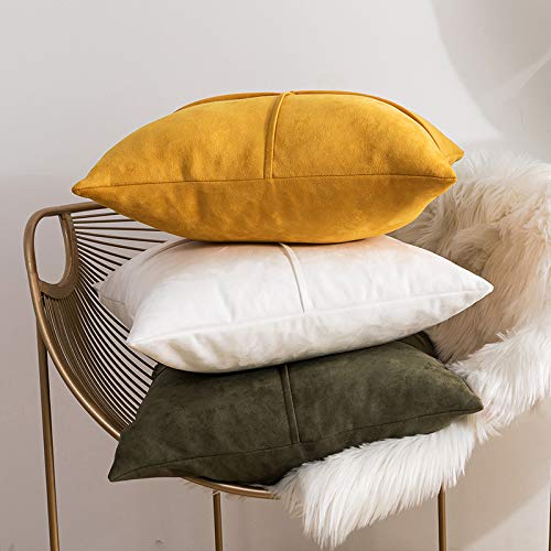 Housse de coussin vert olive moderne rustique 45,7x45,7 cm - 2