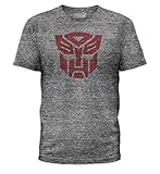 Transformers Autobots Logo Adult Heather Gray T-Shirt (Adult Medium)