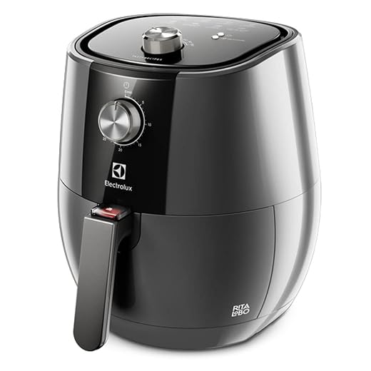 Fritadeira Elétrica sem oleo Electrolux Airfryer 4L 8 receitas pré-sugeridas desligamento automatico cesto removivel 1400W EAF30 grafite 127v