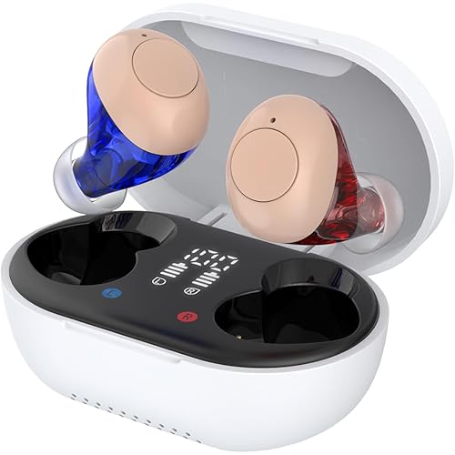 Hearing Aids for Seniors Rechargeable with Noise Canceling，16-Channel Digital Bluetooth Hearing Amplifier, No Squealing Hearing Aids Designed for People with Mild to Moderate Hearing Loss