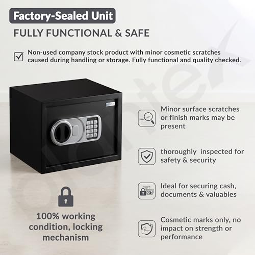 Image of Plantex 23 Litre Electronic Safe Locker for Home /Factory-Sealed /Securely Tested Locker /Assured by Plantex /Tijori Locker Box - (APS-E1902E, Black)