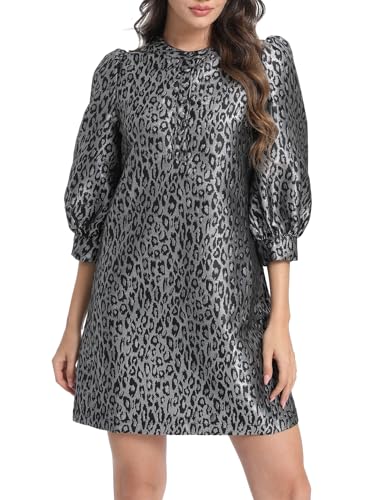 Image of Ladyful Women's Floral Jacquard Dress Cocktail Mini Shift Dresses