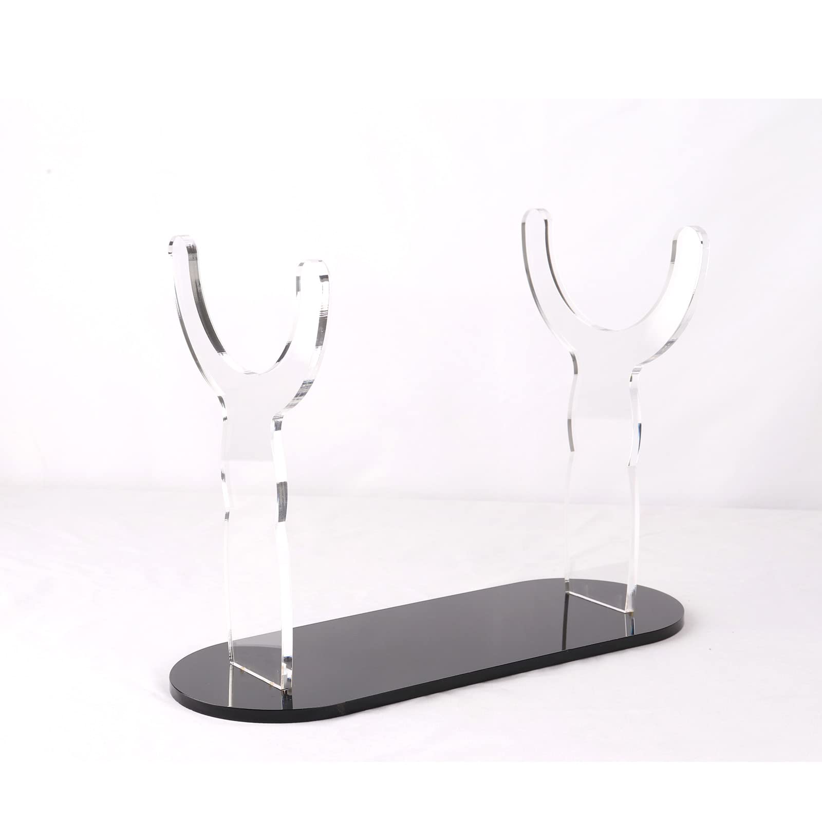 Schofarständer Acryl Shofar Display Rack Israel Yemeni Transparent Schwarz
