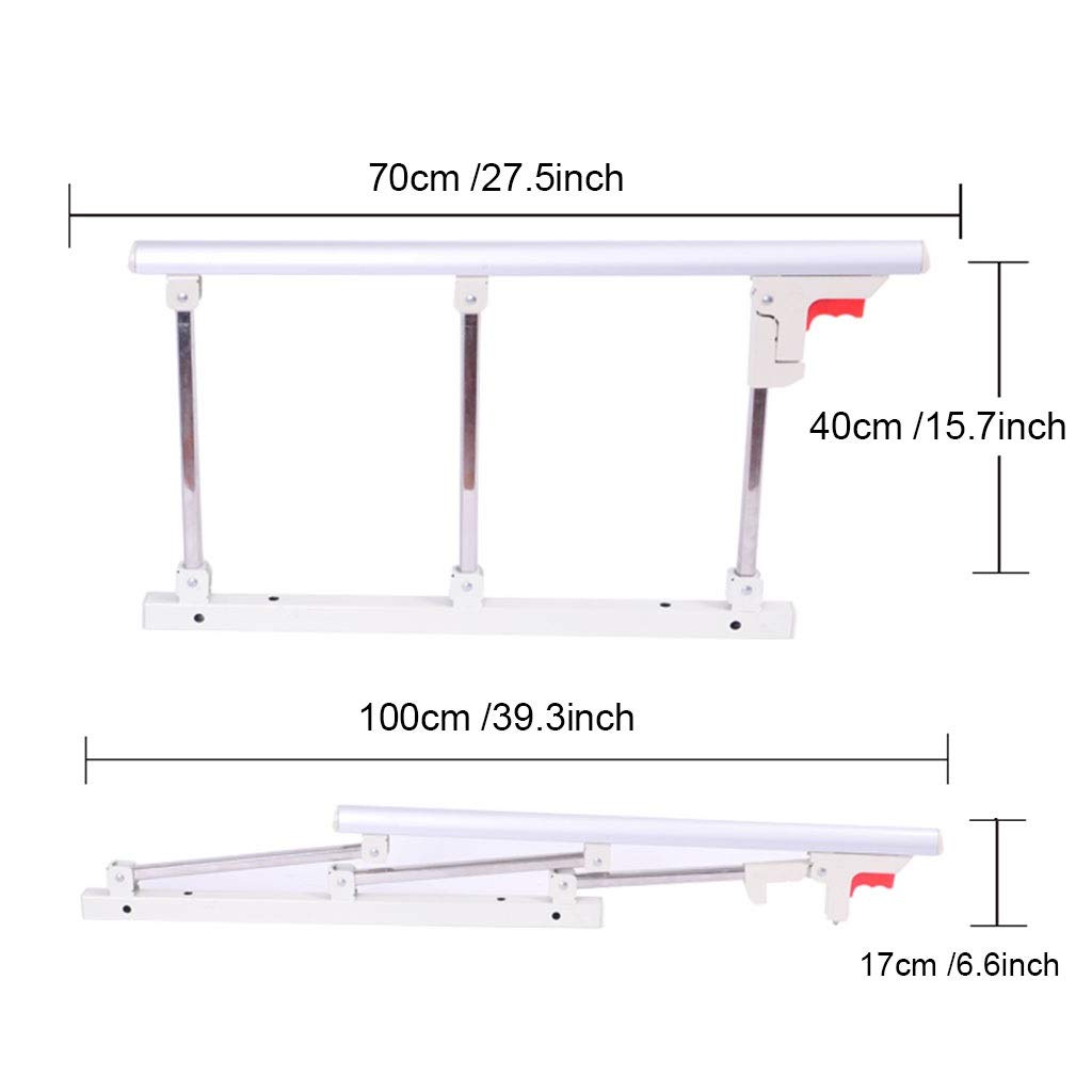 Barrière de lit pour Personnes âgées, Protection latérale pour Personnes âgées, barrière de lit Pliable, Protection latérale de sécurité pour Personnes âgées, poignée d'assistance,