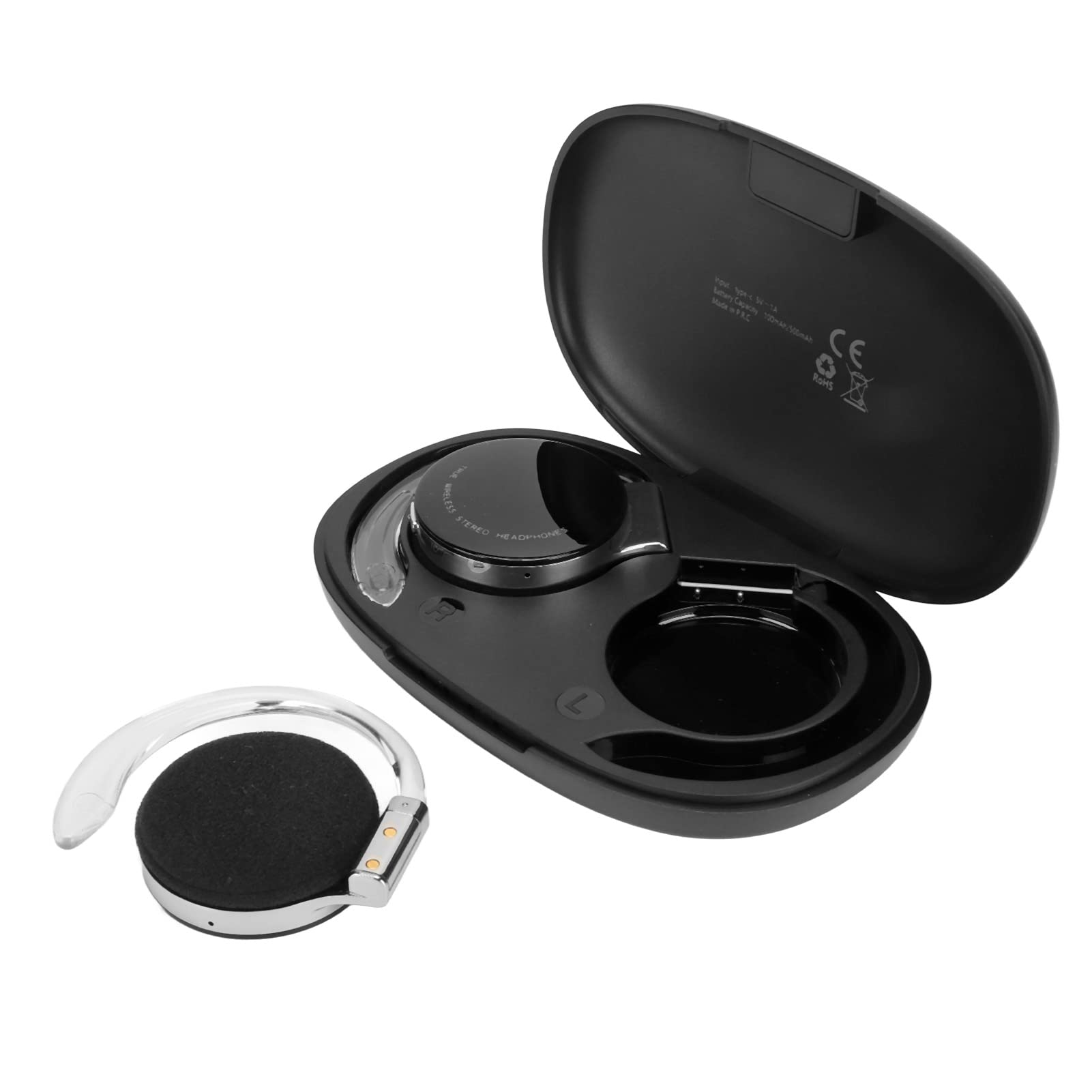 Auricolari 5.2 con Bassi Profondi Auricolari Wireless Impermeabili Stereo IPX5 Luminosi per attività All'aperto Materiale ABS (Nera)