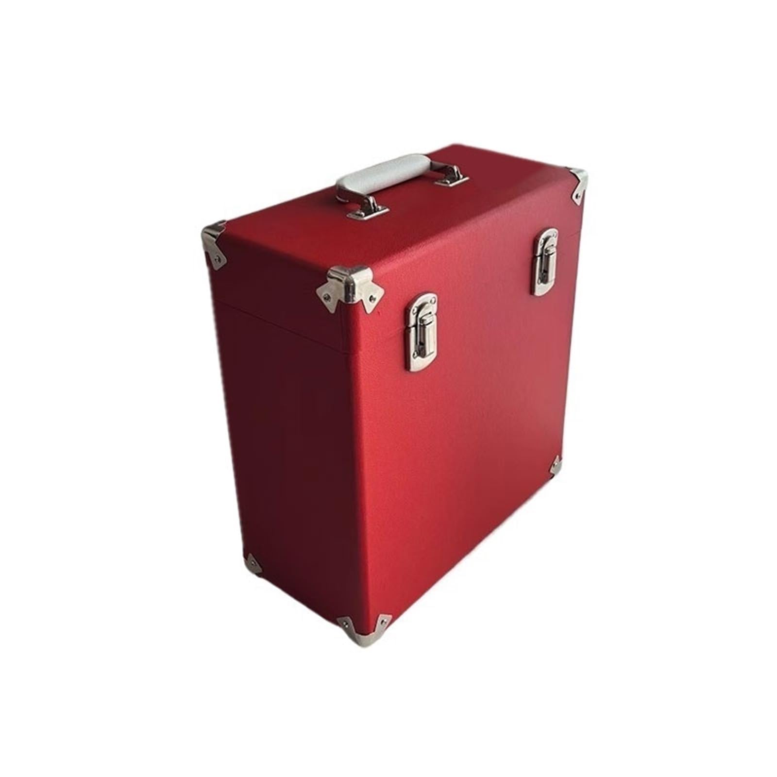 Huangj-0527 CD storage Portable Wooden Vinyl Record Storage Case Multifunctional Leather Surface CD Albums Box Record