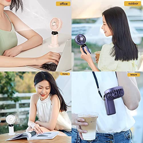 Portable Handheld Turbo Fan 4000mAh USB Rechargeable Personal Hand Held fans 5 Gear Wind - Image 3