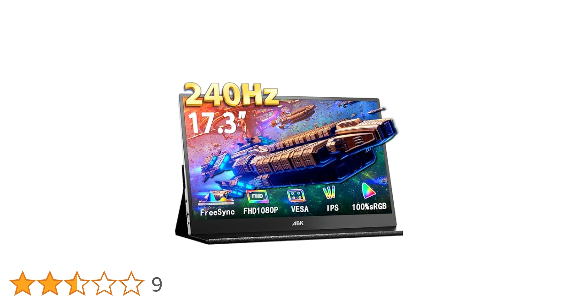 Amazon.co.jp: モバイルモニター 17.3インチ 240Hz ABK