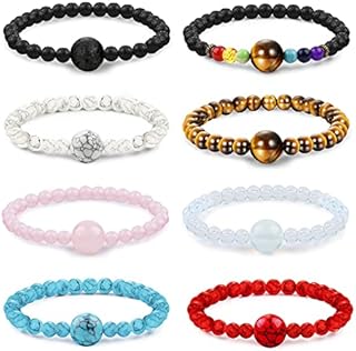 BESTEEL 8Pcs Motion Sickness Bracelets Anti Nausea Wristband Sea Bands for Motion Sickness Adjustable Acupressure Bracelet for Sea Car Travel Sickness Pregnancy Sickness Morning Sickness for Adult