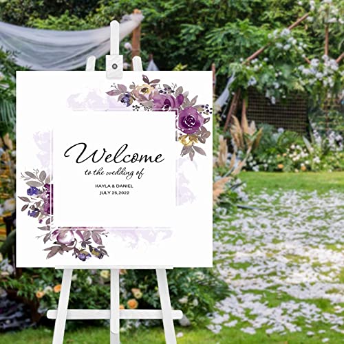 Panneau bienvenue mariage bois pour guider les invités