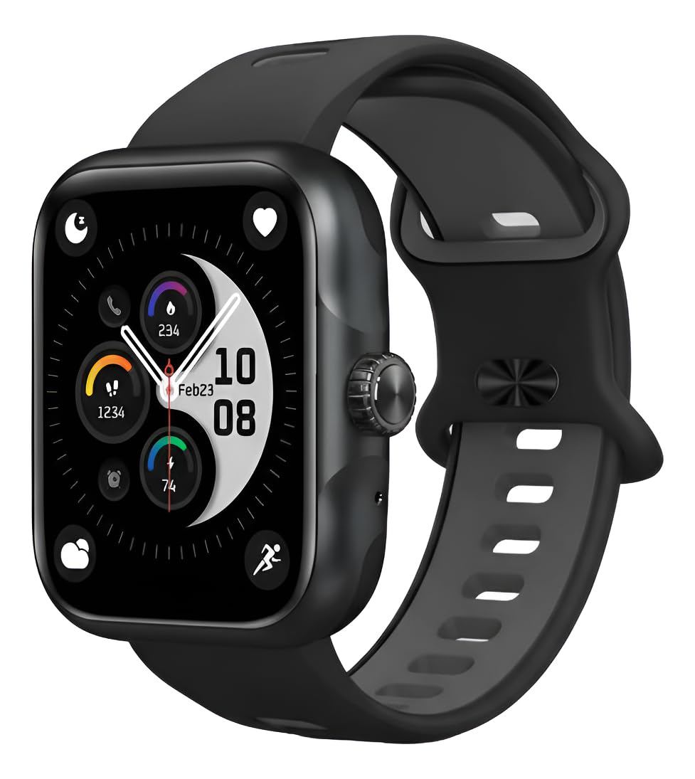 Relogio inteligente Smartwatch Action | Gps integrado | Comando para Alexa Integrado | Strava | Prova De Agua com certificação 3Atm | Tela Amoled (Preto)