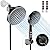 Filtered Shower Head with Handheld Spray Combo, High Pressure Rain Shower Heads with 10 Spray Modes, Double Shower Head for Hard Water, Detachable Showerhead with 78 Inch Hose, Black
