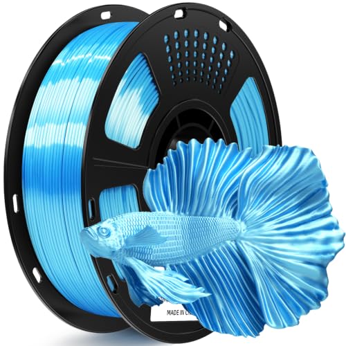 PLA Filament 1.75mm,Geeetech 3D Printer Silk PLA Filament, 1.75mm,1kg per Spool, 3D Printing Materials, Silk Sky Blue