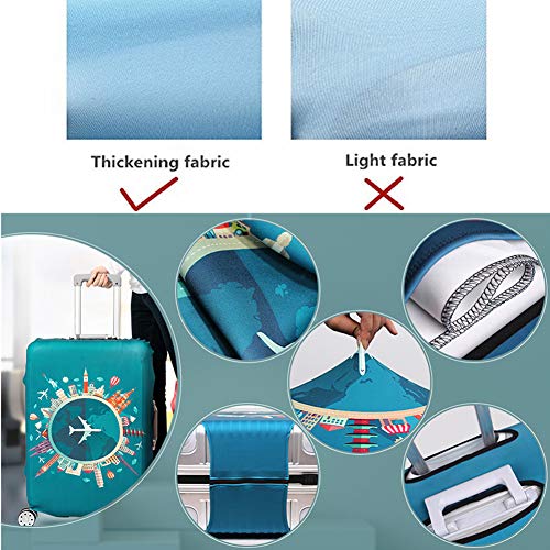 Lukery Luggage Cover, 3D Swirl Tie-Dye Suitcase Protector Travel Suitcase Protector Washable Anti-Scratch Stretch Protector Fits 18-32 Inch Suitcase Travel Accessories (blurred,L)4