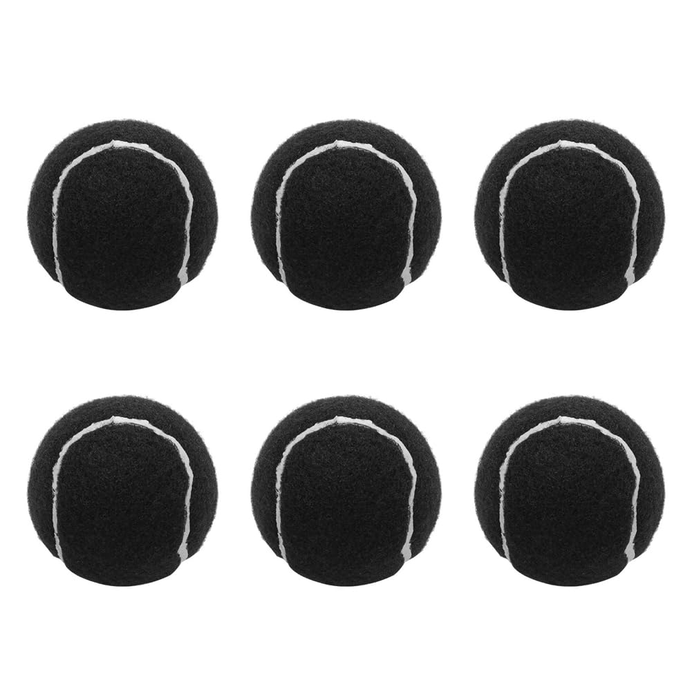 Paquete de 24 Pelotas de Tenis, Pelotas de Entrenamiento Elásticas Resistentes Al Desgaste, 66 mm, Pelota de Tenis para Práctica de Principiantes para Damas, Negro