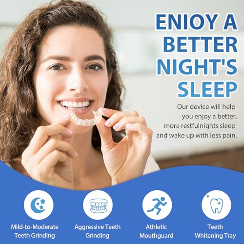 4 Stück Knirscherschiene Für Nacht,2 Größen Aufbissschienen,Zahnschiene Knirsche, Aufbissschienes Zähneknirschen, Bringen Ruhigen Schlaf