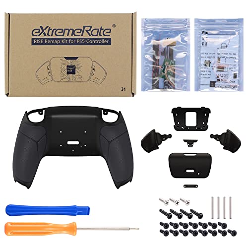 eXtremeRate Programmierbares RISE2.0 Remap Kit für ps5 Controller BDM-010 & BDM 020,Rückseite Hülle/Case Knöpfe/Tasten für ps5 Controller Zubehör (Schwarz gummierter Griff)-Controller Nicht enthalten - Image 4