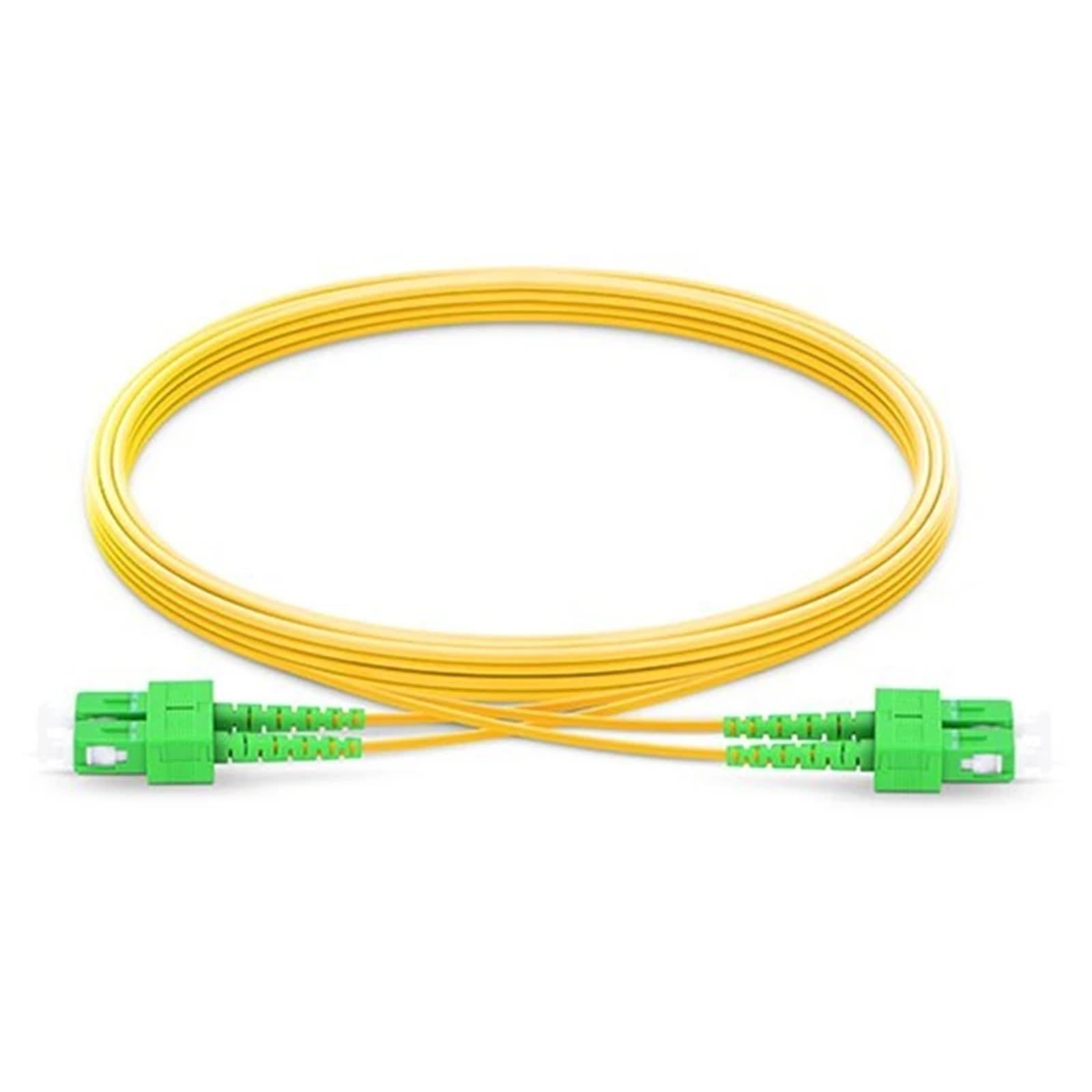 Cordons de brassage fibre optique SC/Couture coudée - SC/Couture coudée DX Duplex monomode 9/125 µm, longueurs 1, 2, 3, 4, 5 et 7 mètres, livraison rapide, lot de 20.(2MTR)