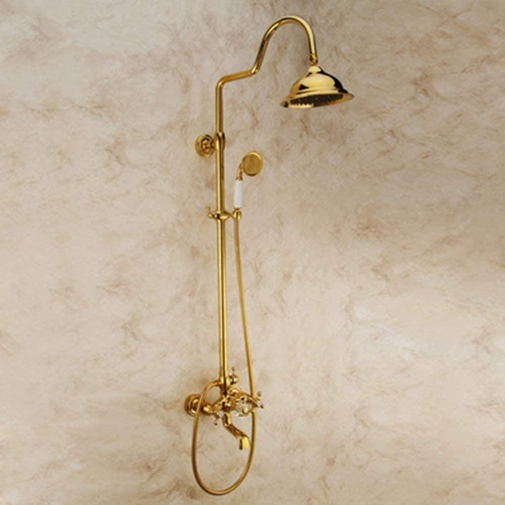 Systèmes de douche de baignoire anti-corrosion en cuivre or précieux
