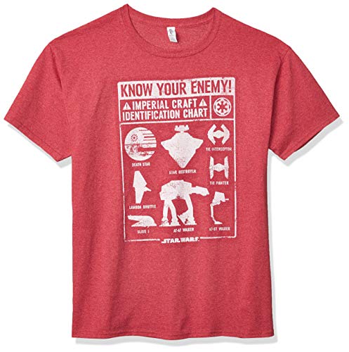 T-shirt Star Wars Men's rouge chiné pour vos soirées cinéma XL