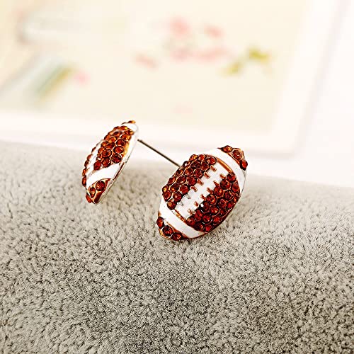 Classic Rhinestone Stud Sports Earrings Basketball Baseball Volleyball Football Soccer Earrings for Women2