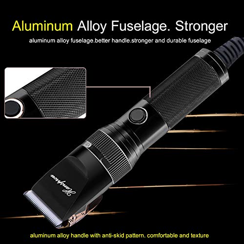 Hansprou Dog Shaver Clippers High Power Dog Clipper For Thick Heavy Coats Low Noise Plug-In Pet Trimmer Pet Professional Grooming Clippers With Guard Combs Brush For Dogs Cats And Other Animals #TOP3